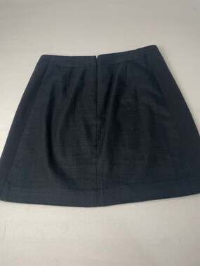 Ann Taylor Black Textured A-Line Mini Skirt Size 8 Career Classic Preppy